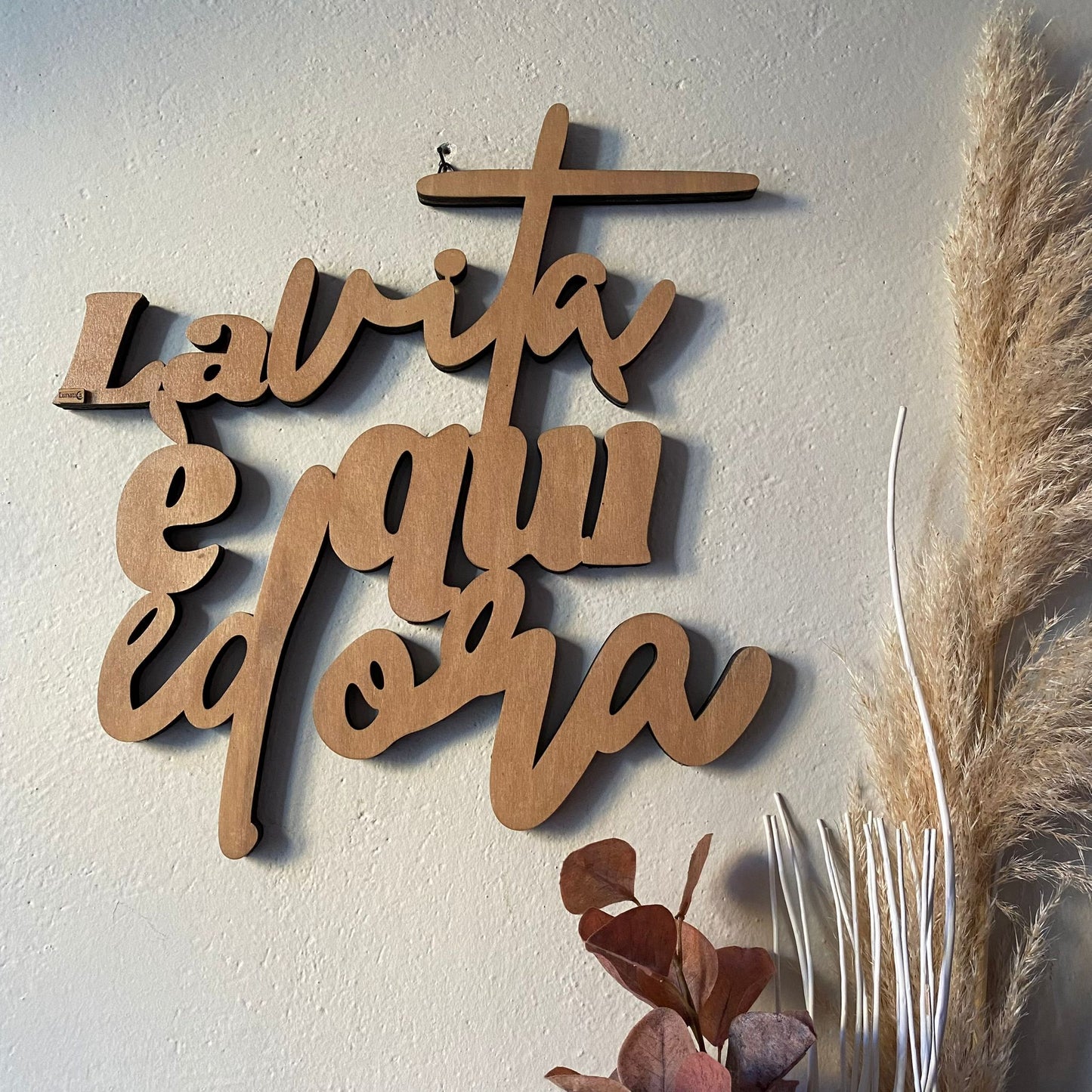 Scritta in legno 3D da parete ✨