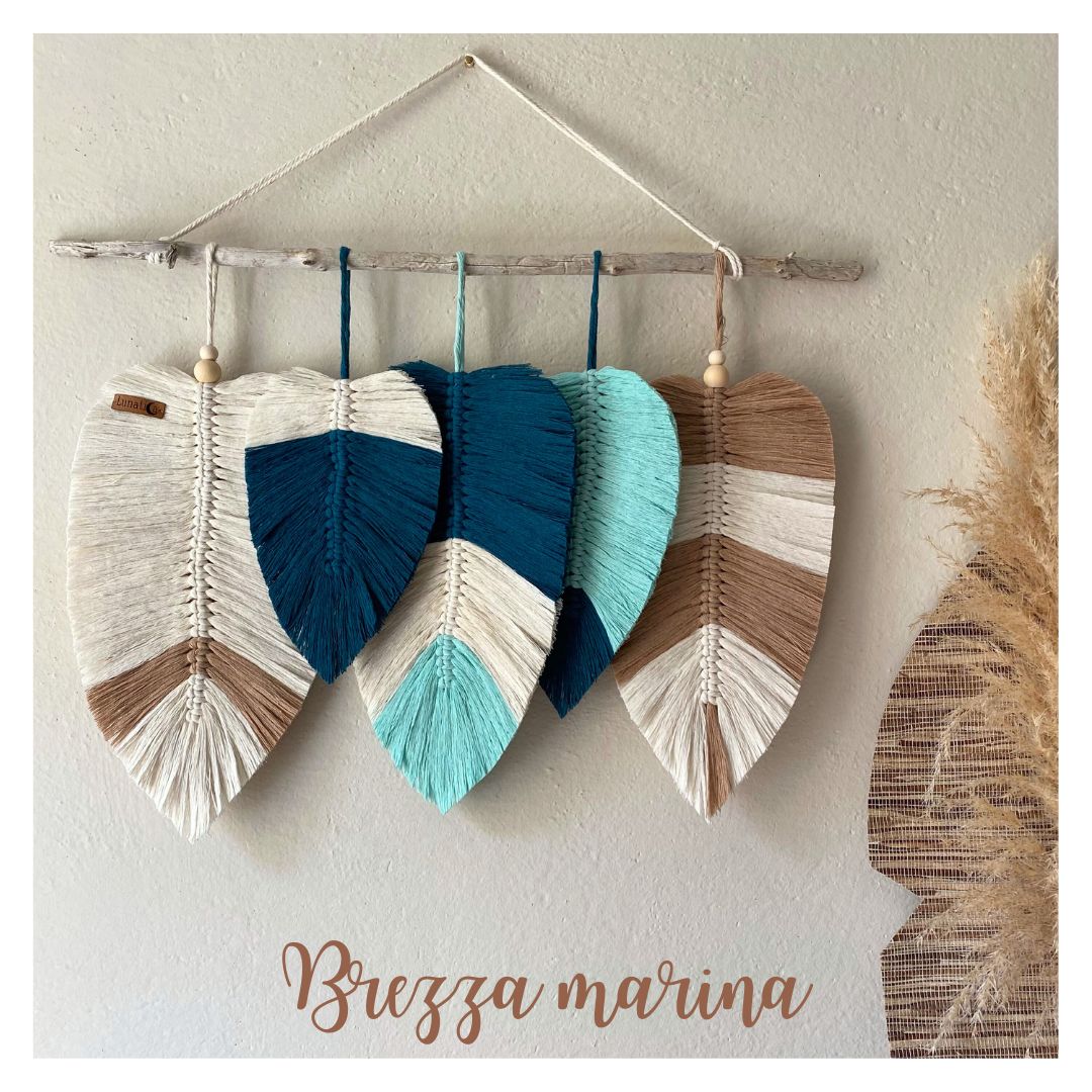 Foglie parete in macramè 🍂 (+7 palette colori)