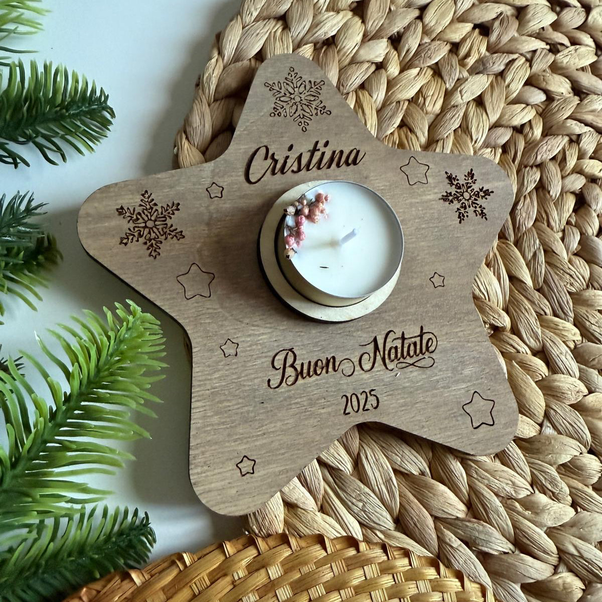 Stella di Natale con candela naturale ✨🎄