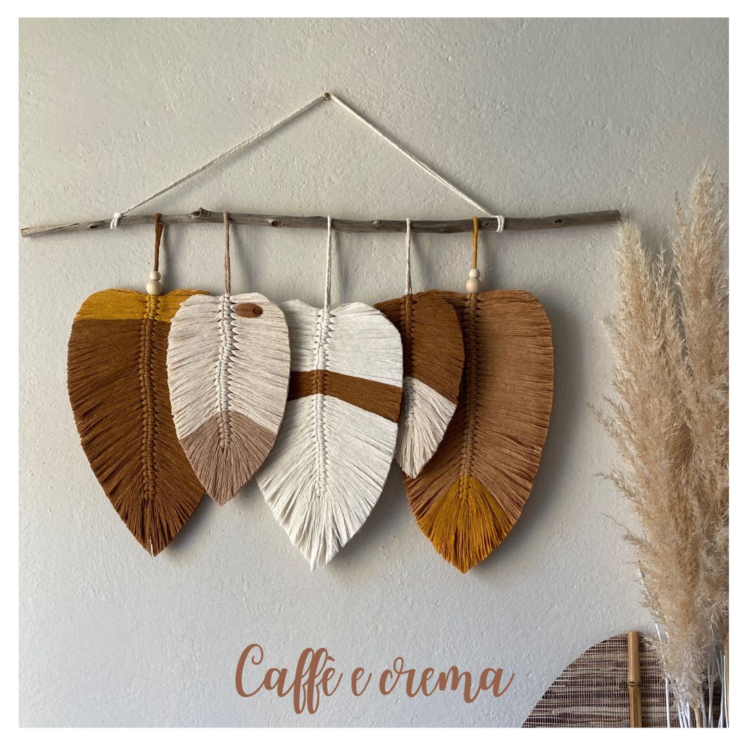 Foglie parete in macramè 🍂 (+7 palette colori)