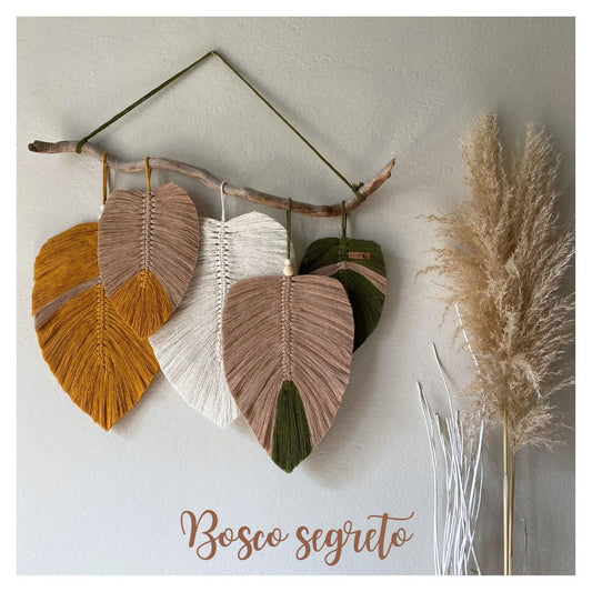 Foglie parete in macramè 🍂 (+7 palette colori)