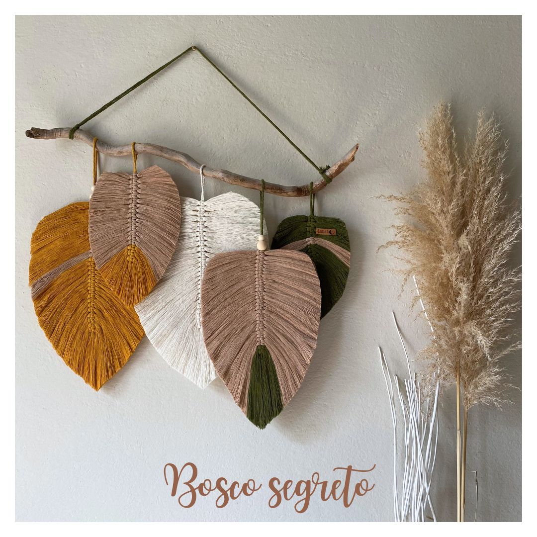 Foglie parete in macramè 🍂 (+7 palette colori)